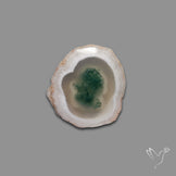 Solar Quartz with Moss Slice Raw Edges Freeform