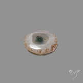 Solar Quartz with Moss Slice Raw Edges Freeform