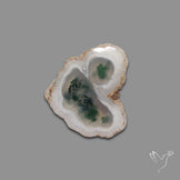 Solar Quartz with Moss Slice Raw Edges Freeform