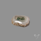 Solar Quartz with Moss Slice Raw Edges Freeform