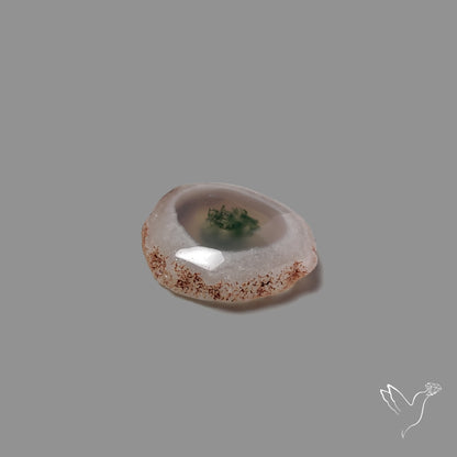 Solar Quartz with Moss Slice Raw Edges Freeform