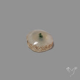 Solar Quartz with Moss Slice Raw Edges Freeform