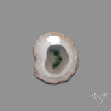 Solar Quartz with Moss Slice Raw Edges Freeform