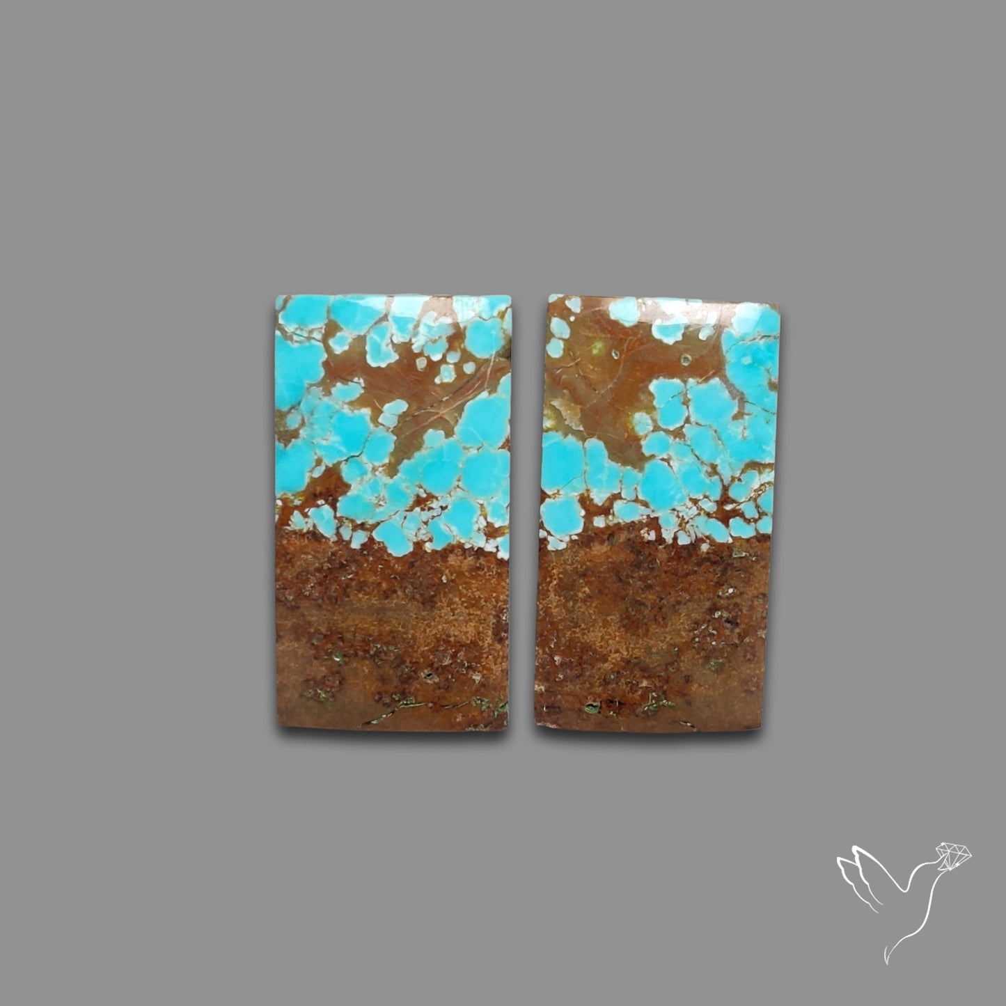 Number 8 Mines Turquoise Pair