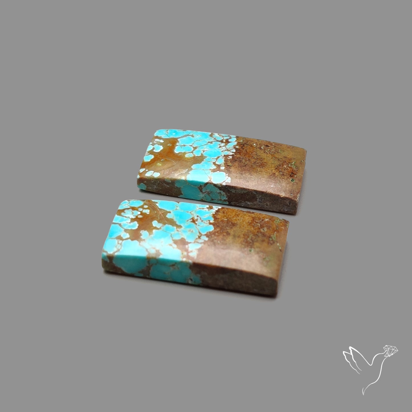 Number 8 Mines Turquoise Pair