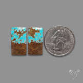Number 8 Mines Turquoise Pair