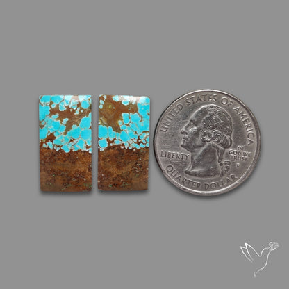 Number 8 Mines Turquoise Pair