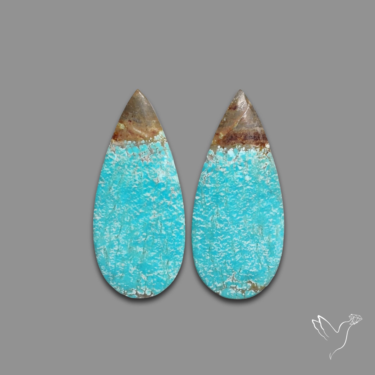 Number 8 Mines Turquoise Pair