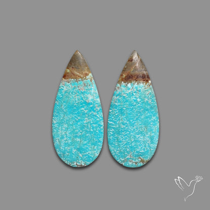 Number 8 Mines Turquoise Pair