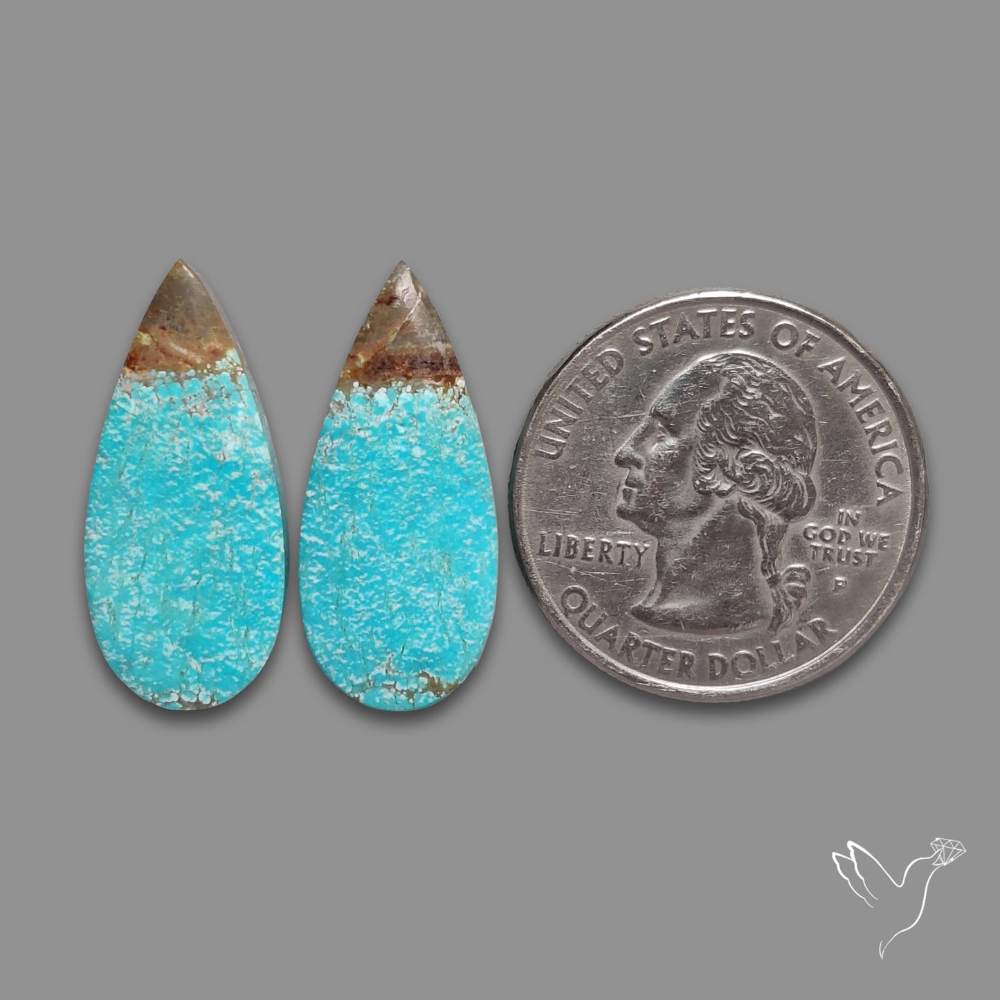 Number 8 Mines Turquoise Pair