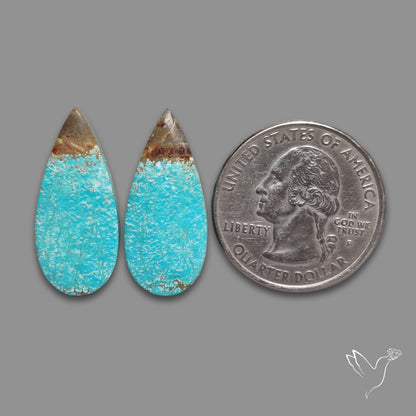 Number 8 Mines Turquoise Pair