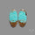 Number 8 Mines Turquoise Pair