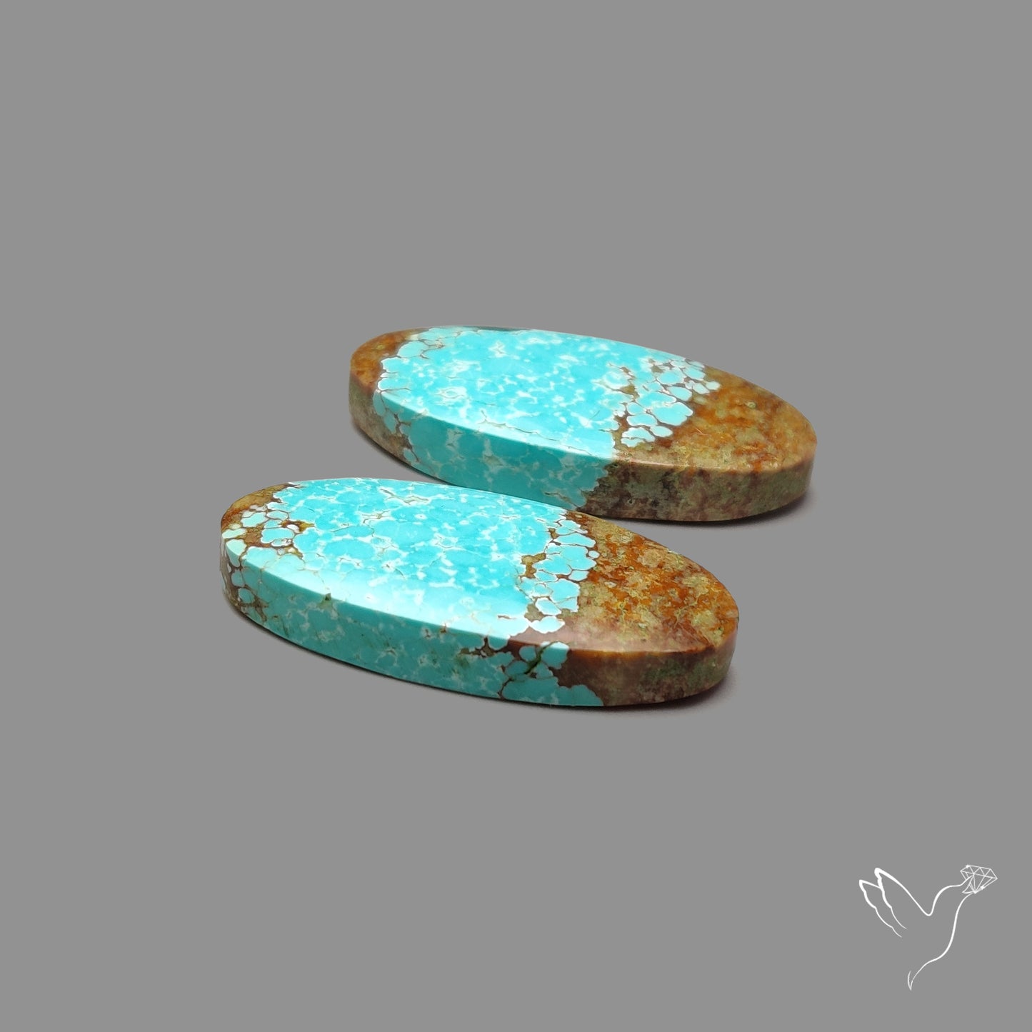 Number 8 Mines Turquoise Pair