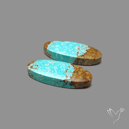 Number 8 Mines Turquoise Pair