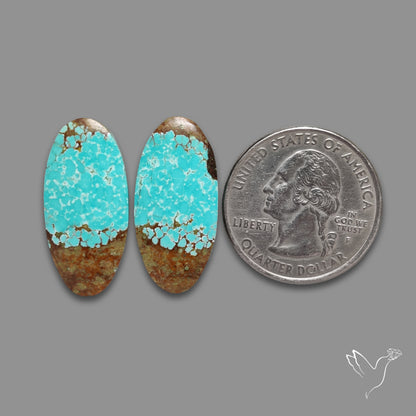 Number 8 Mines Turquoise Pair