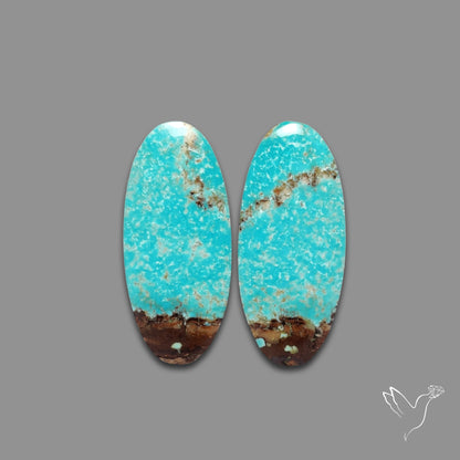 Number 8 Mines Turquoise Pair