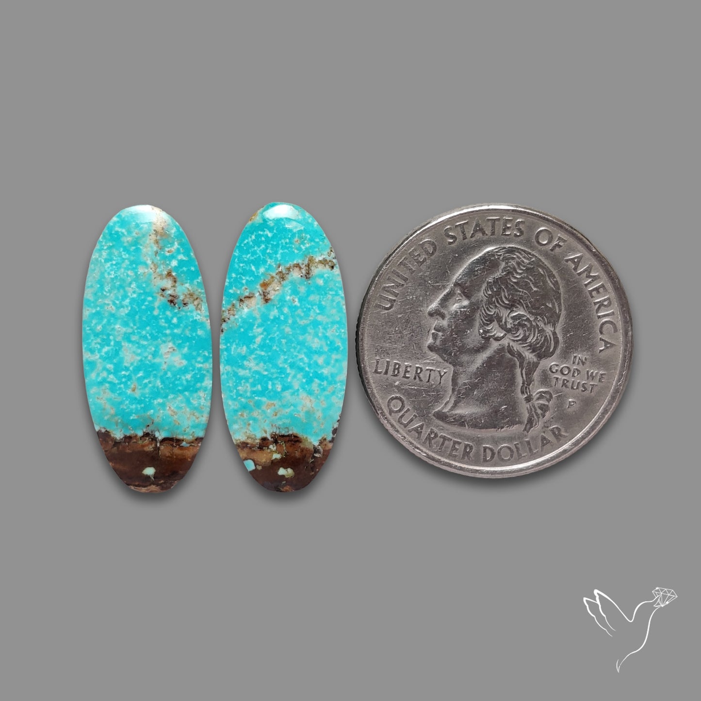 Number 8 Mines Turquoise Pair