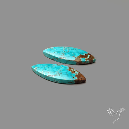 Number 8 Mines Turquoise Pair
