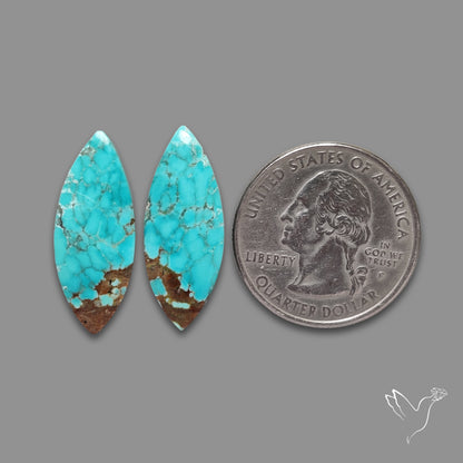 Number 8 Mines Turquoise Pair