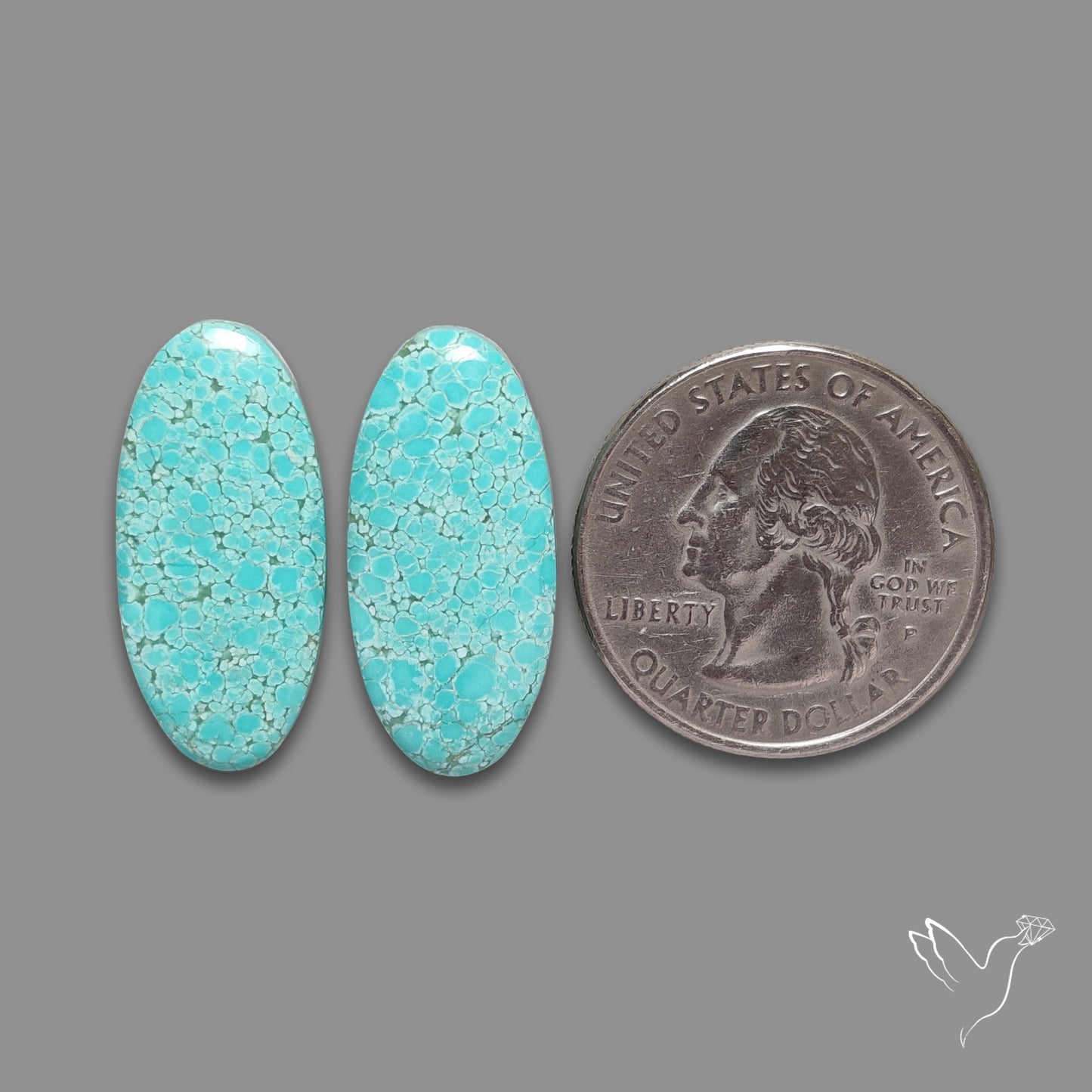 Number 8 Mines Turquoise Pair