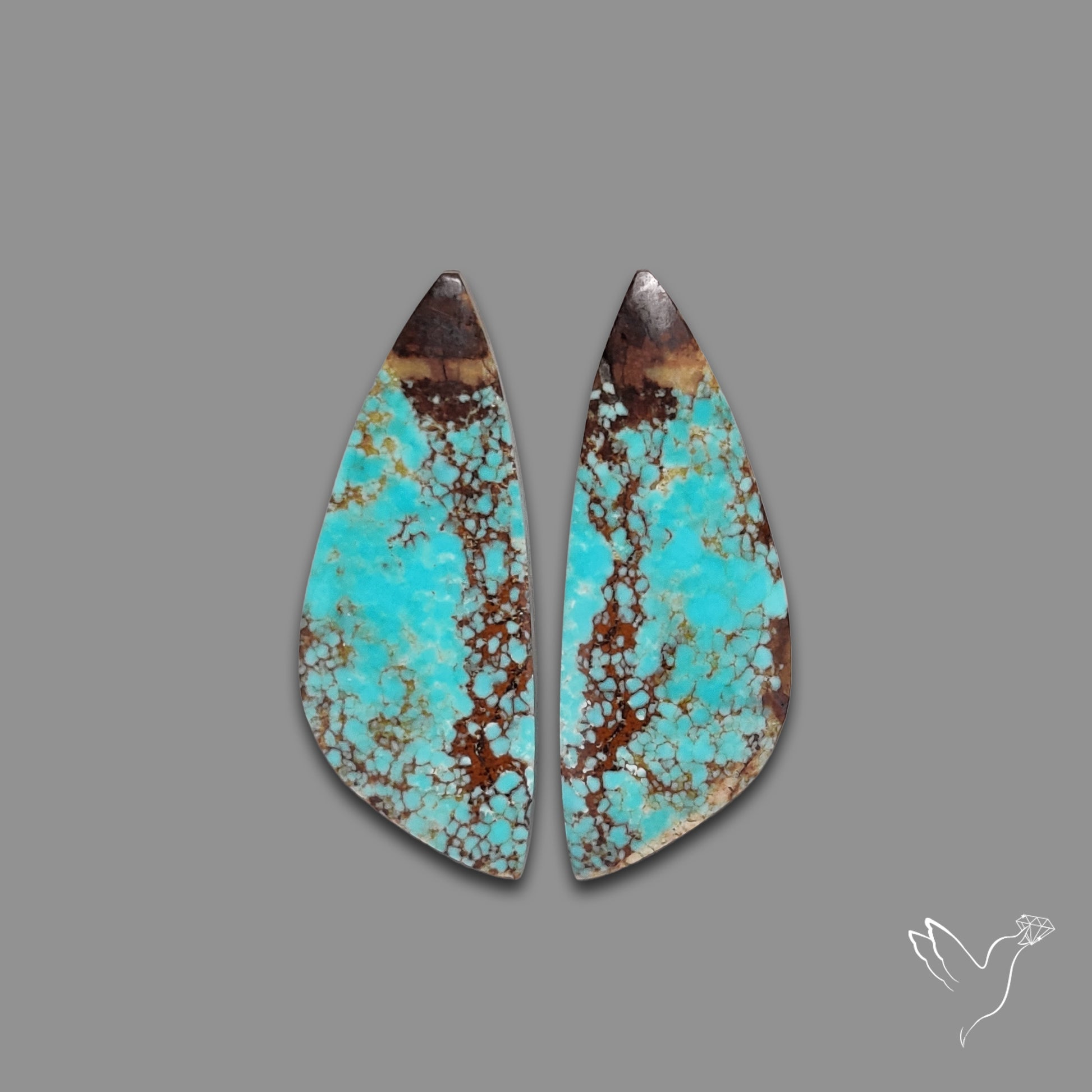 Number 8 Mines Turquoise Pair
