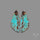 Number 8 Mines Turquoise Pair