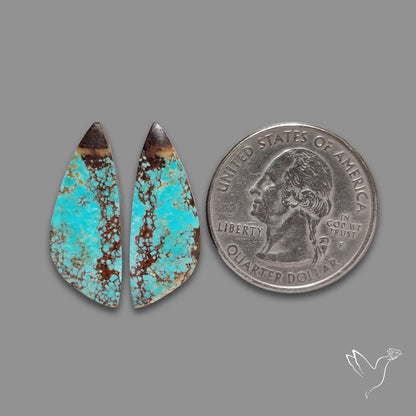 Number 8 Mines Turquoise Pair