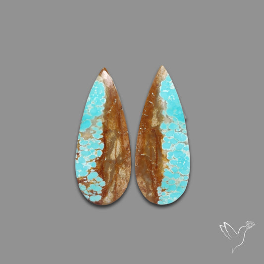 Number 8 Mines Turquoise Pair
