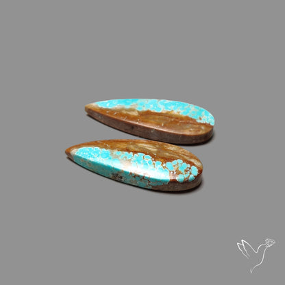 Number 8 Mines Turquoise Pair