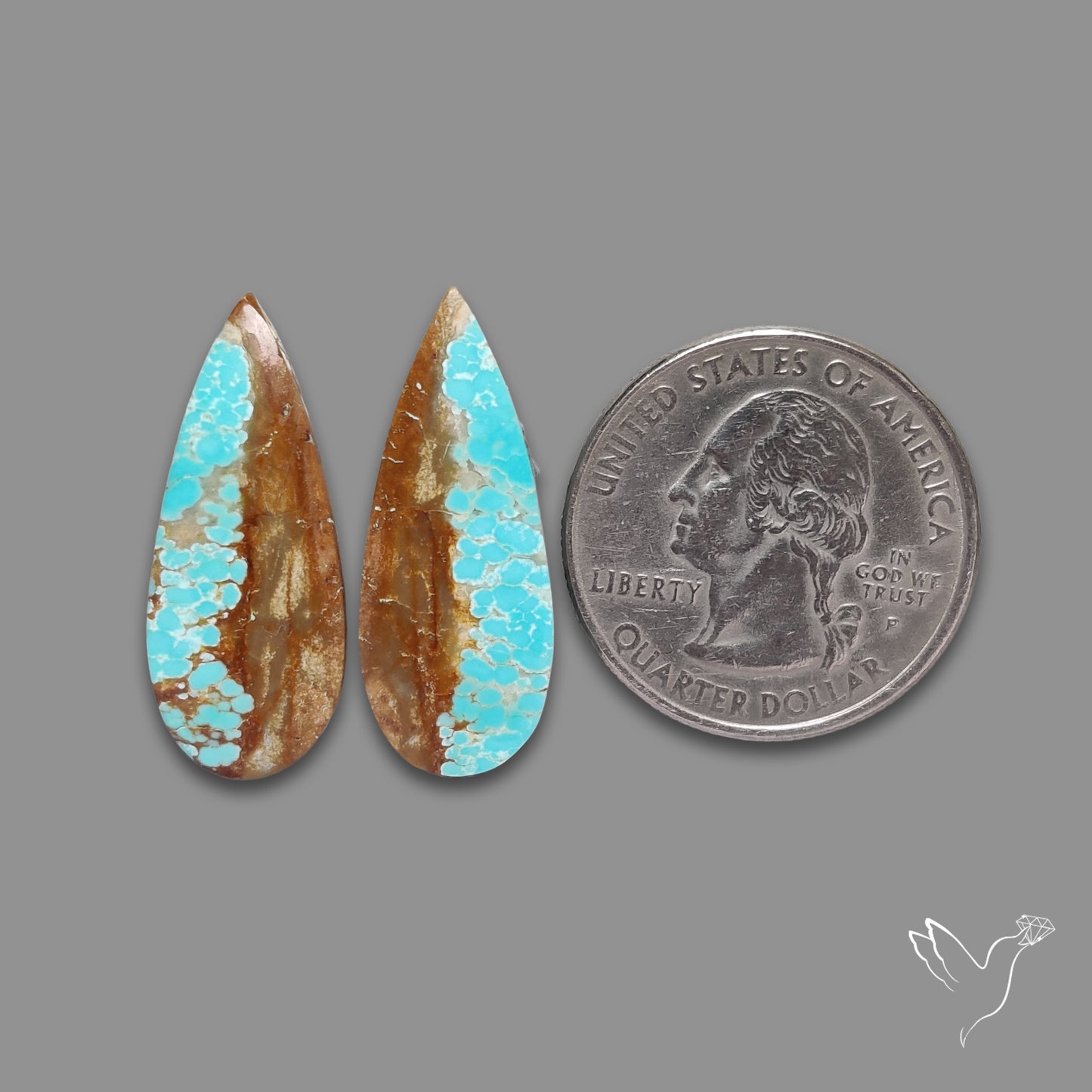 Number 8 Mines Turquoise Pair