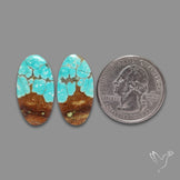 Number 8 Mines Turquoise Pair