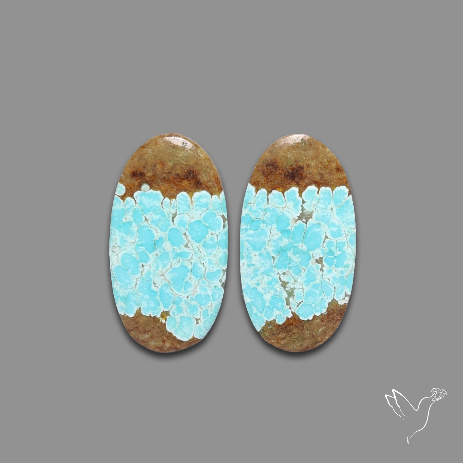 Number 8 Mines Turquoise Pair
