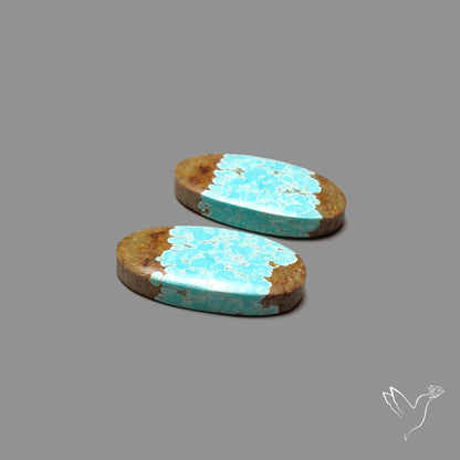 Number 8 Mines Turquoise Pair