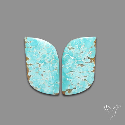 Number 8 Mines Turquoise Pair