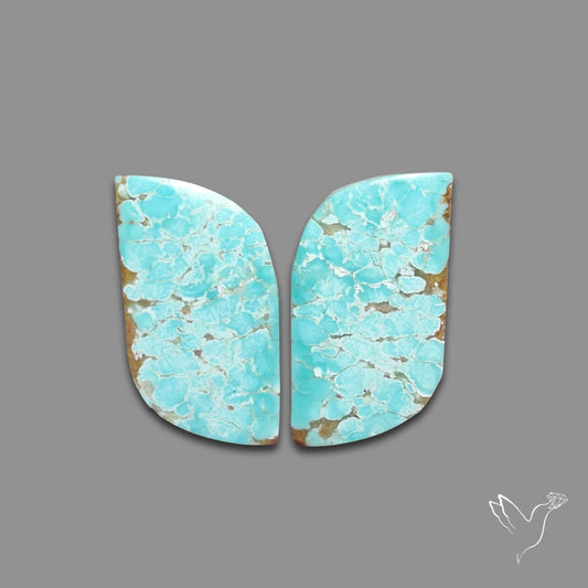 Number 8 Mines Turquoise Pair