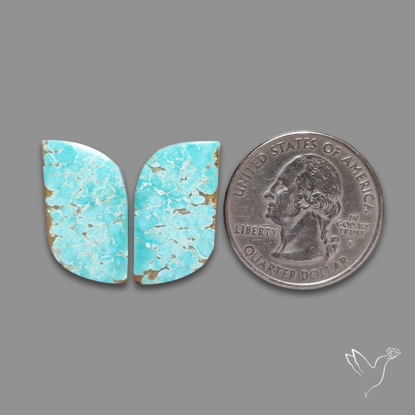 Number 8 Mines Turquoise Pair