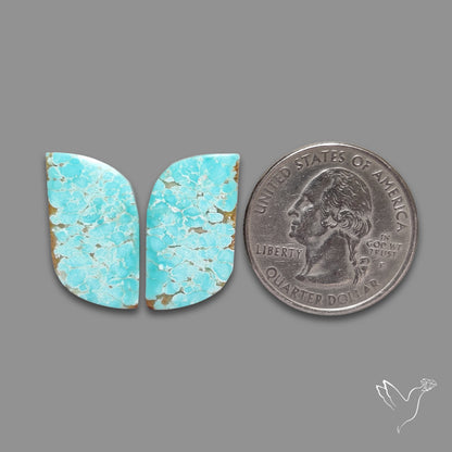 Number 8 Mines Turquoise Pair
