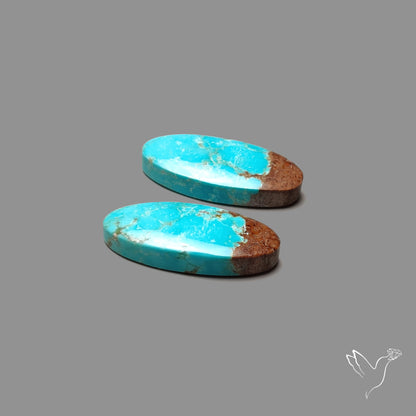 Number 8 Mines Turquoise Pair