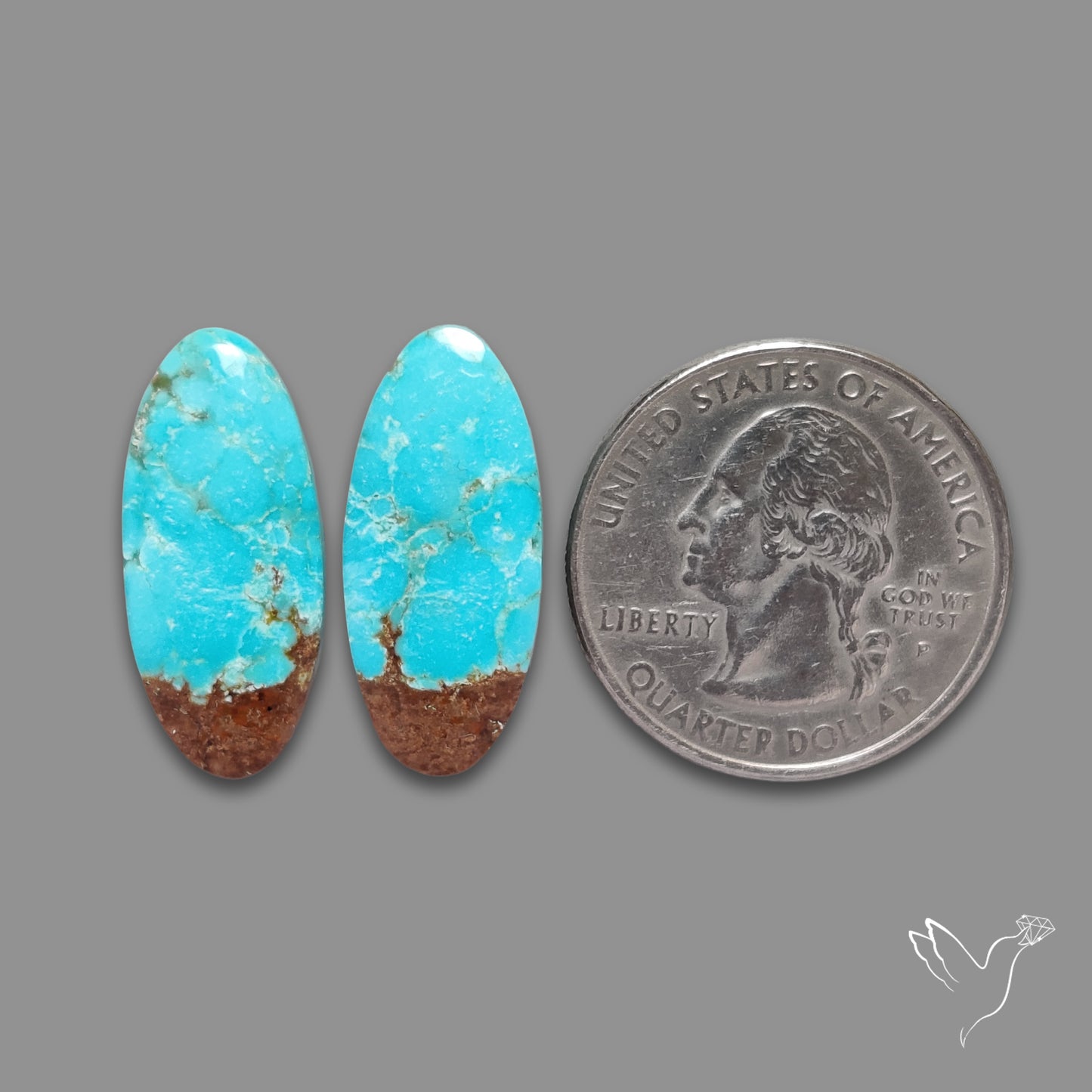 Number 8 Mines Turquoise Pair