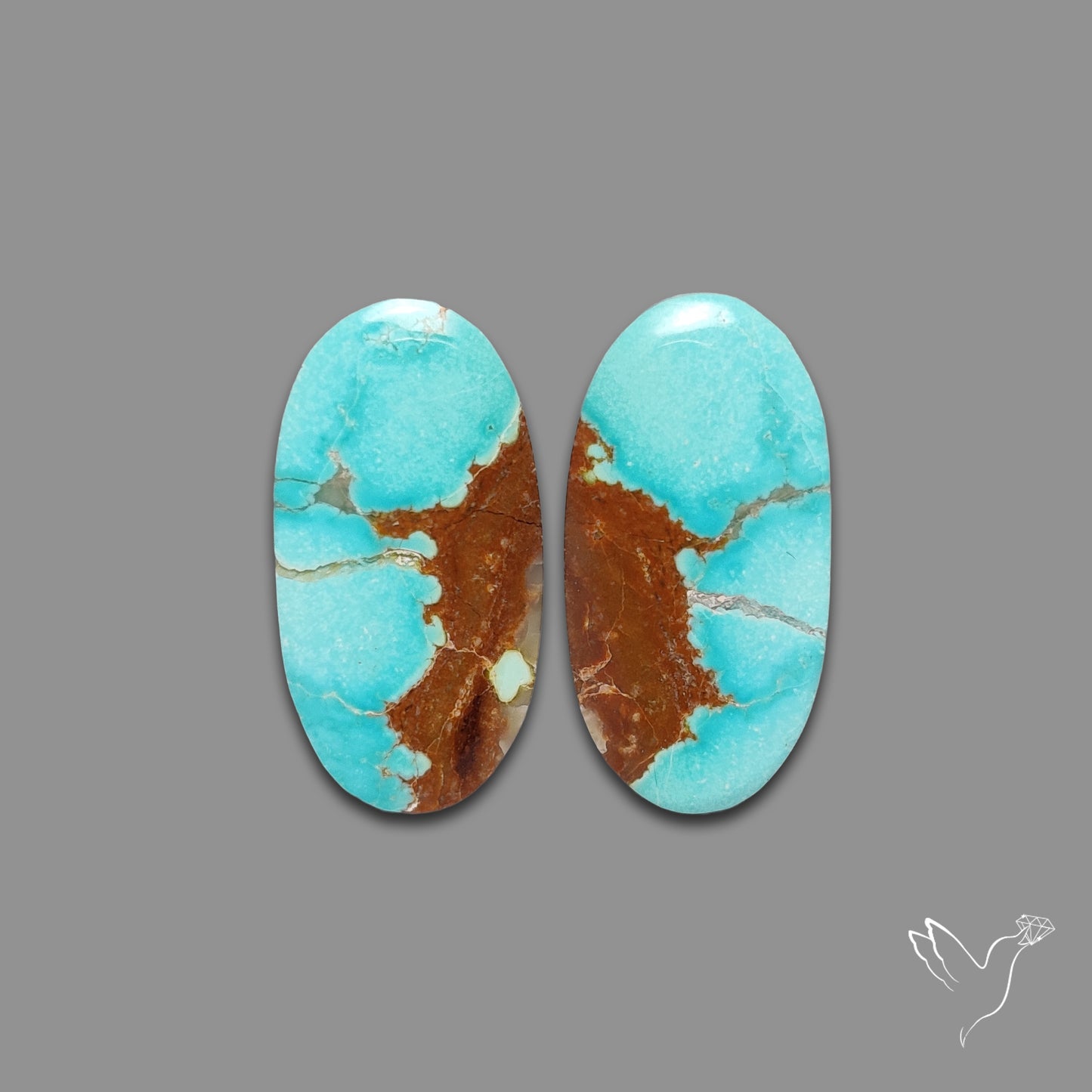 Number 8 Mines Turquoise Pair
