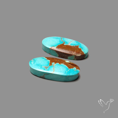 Number 8 Mines Turquoise Pair