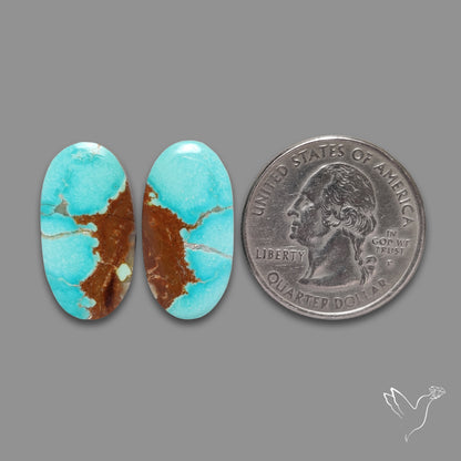 Number 8 Mines Turquoise Pair