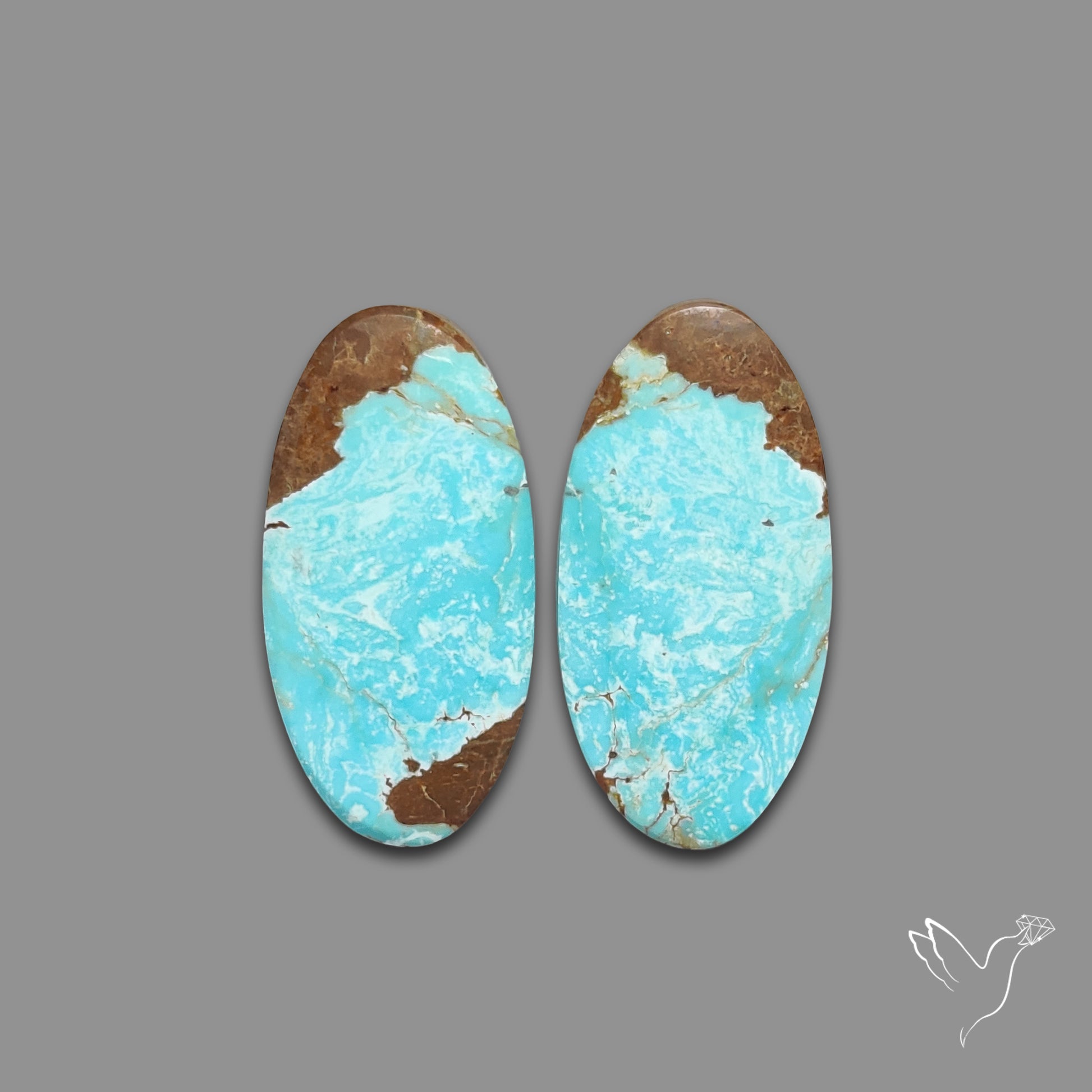 Number 8 Mines Turquoise Pair