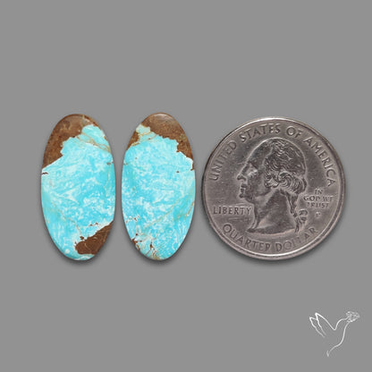Number 8 Mines Turquoise Pair