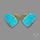 Number 8 Mines Turquoise Hearts Pair