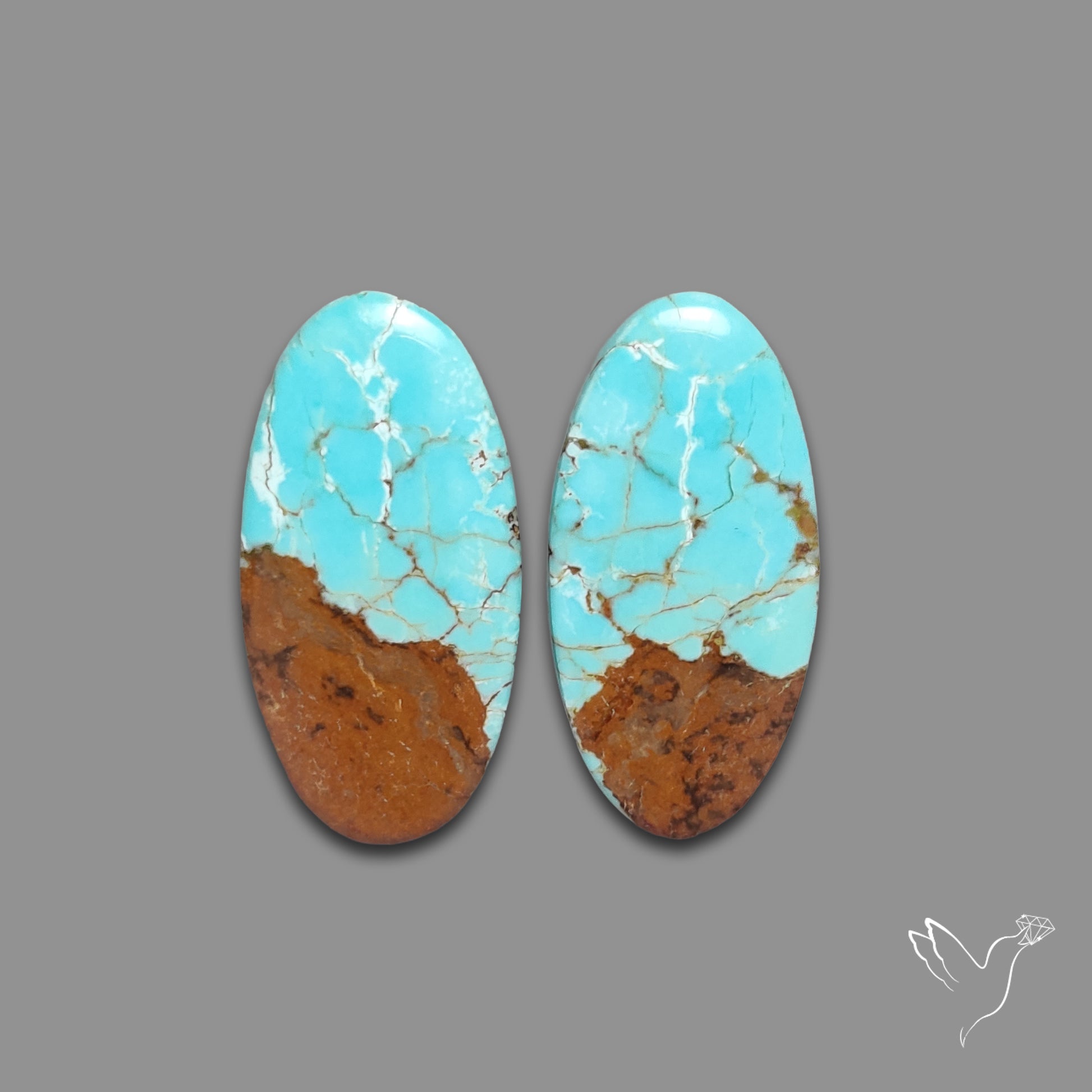 Number 8 Mines Turquoise Pair