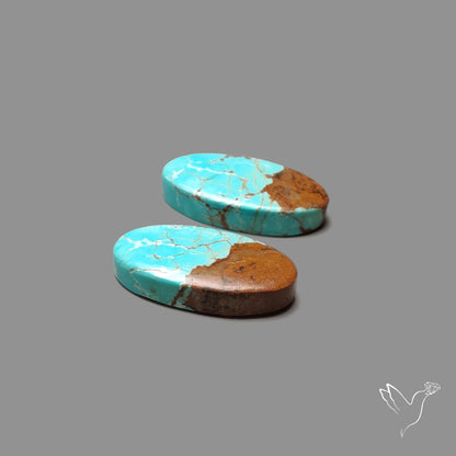 Number 8 Mines Turquoise Pair
