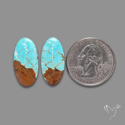 Number 8 Mines Turquoise Pair