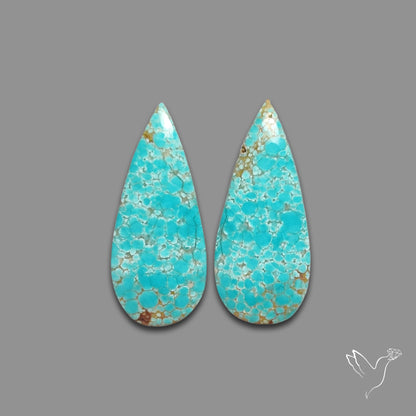 Number 8 Mines Turquoise Pair
