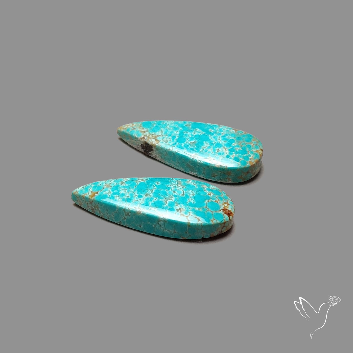 Number 8 Mines Turquoise Pair